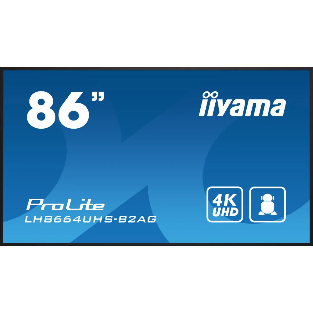Monitor iiyama ProLite LH8664UHS-B2AG, 85,6", 3840x2160 (4K), IPS, 8 ms, Czarny | Sklep ITnes.pl, IT for BUSINESS