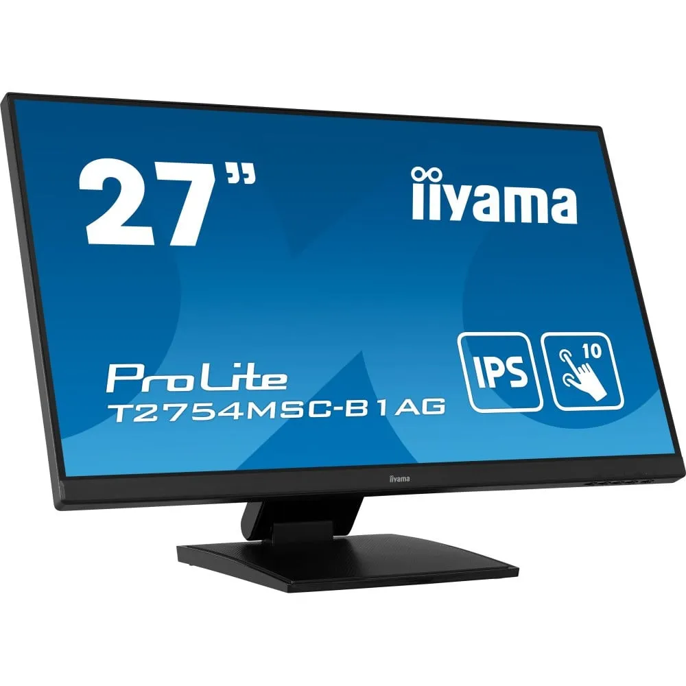 Monitor iiyama ProLite T2754MSC-B1AG - 27"/1920x1080 (Full HD)/60Hz/IPS/4 ms/dotykowy/Czarny