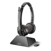 Zestaw słuchawkowy Poly Savi 8220 UC Microsoft Teams Certified DECT 1880-1900 MHz USB-A Headset 8D3F5AA - Czarny