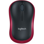 Mysz bezprzewodowa Logitech M185 910-002240 - USB, Sensor optyczny, 1000 DPI, Czarna, Czerwona