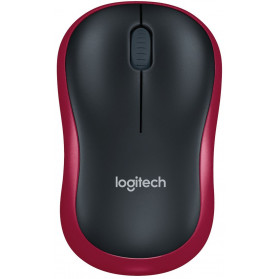 Mysz bezprzewodowa Logitech M185 910-002240 - USB, Sensor optyczny, 1000 DPI, Czarna, Czerwona