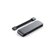Replikator portów USB-C Satechi Hub ST-MPHSDM - USB-C 60W, 4K HDMI, USB-A, czytnik kart microSD i SD, Audio, Szary