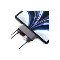 Replikator portów USB-C Satechi Hub ST-MPHSDM - USB-C 60W, 4K HDMI, USB-A, czytnik kart microSD i SD, Audio, Szary