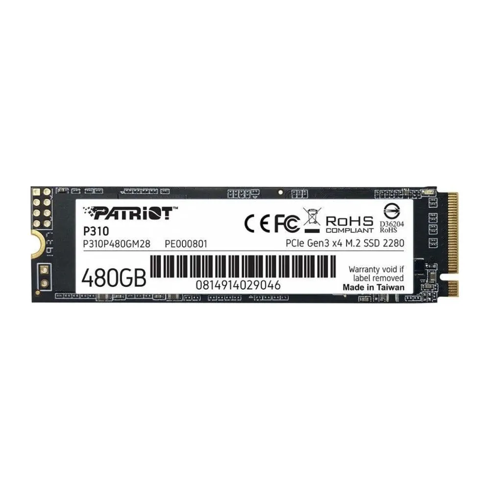 Dysk SSD 480GB Patriot P310P480GM28, 2280, PCIe, NVMe, 1700-1500MBps | Sklep ITnes.pl, IT for BUSINESS