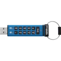 Pendrive Kingston IronKey Keypad 200 128 GB IKKP200/128GB - Niebieski | Sklep ITnes.pl - IT for BUSINESS