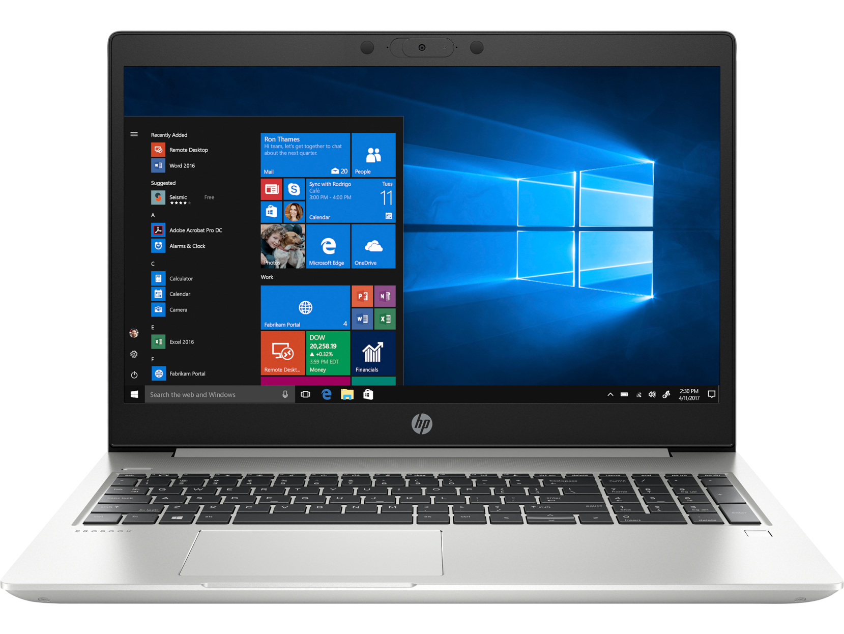 HP ProBook 455 G7 - widok od przodu