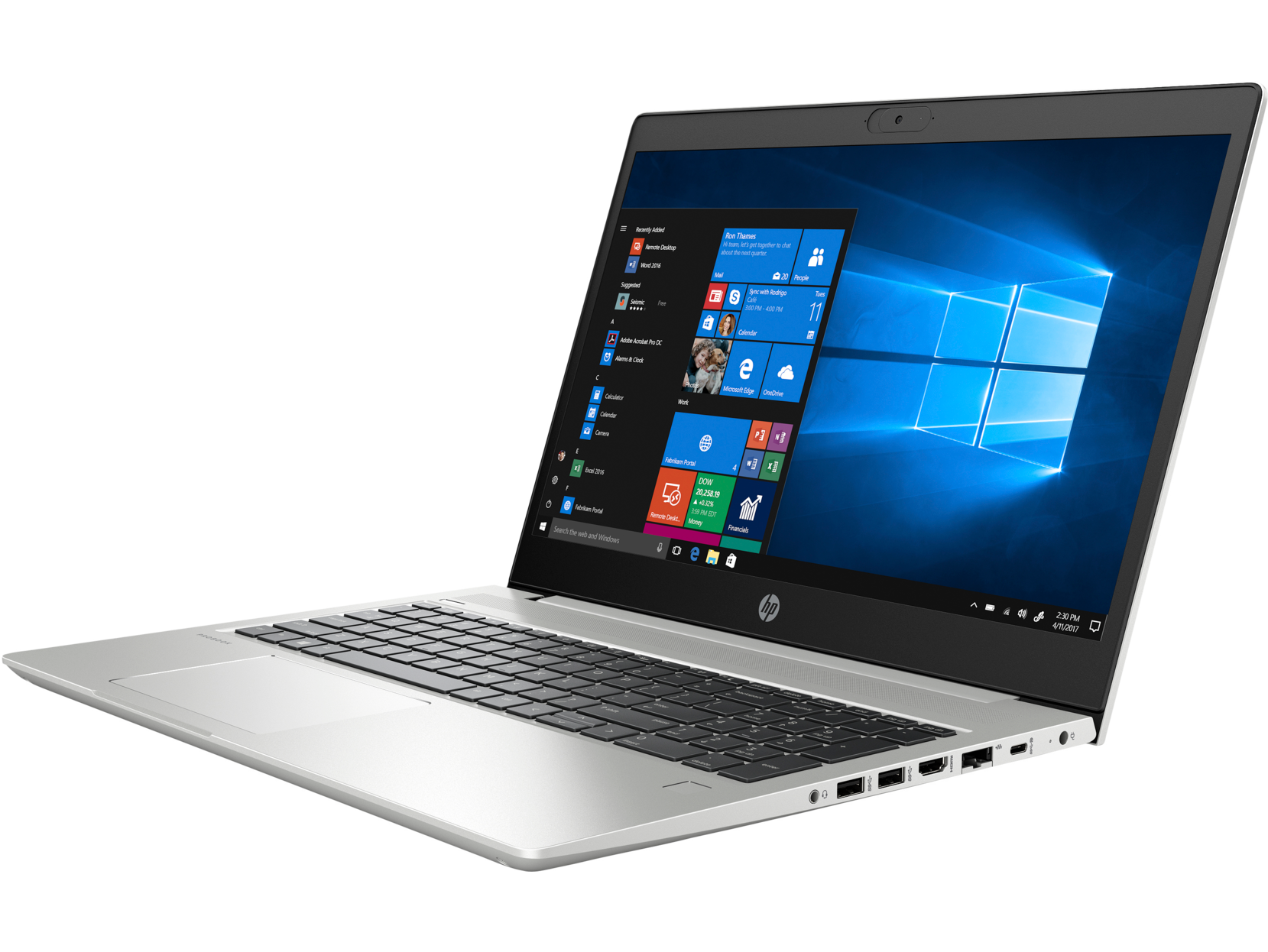 HP ProBook 455 G7 - widok od lewej strony wraz z portami