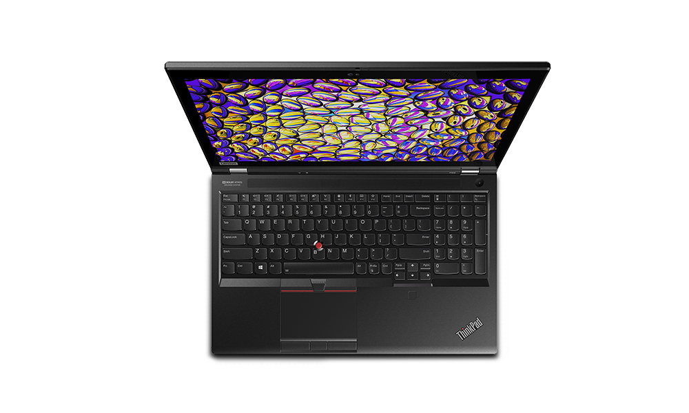 Lenovo ThinkPad P53 - widok z góry na klawiaturę