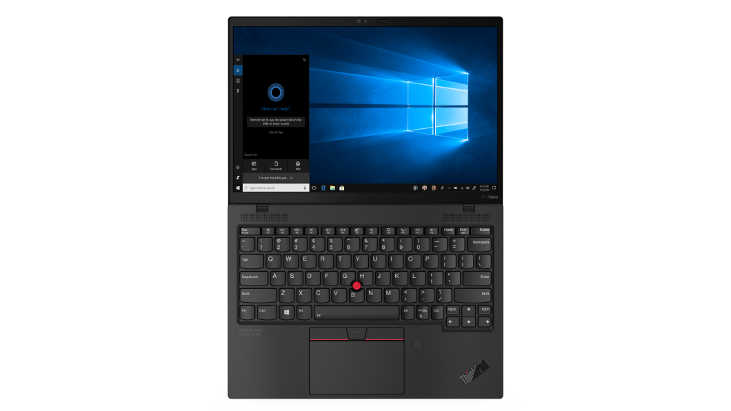 Pokrywę Lenovo ThinkPad X1 Nano można otworzyć do 180 stopni