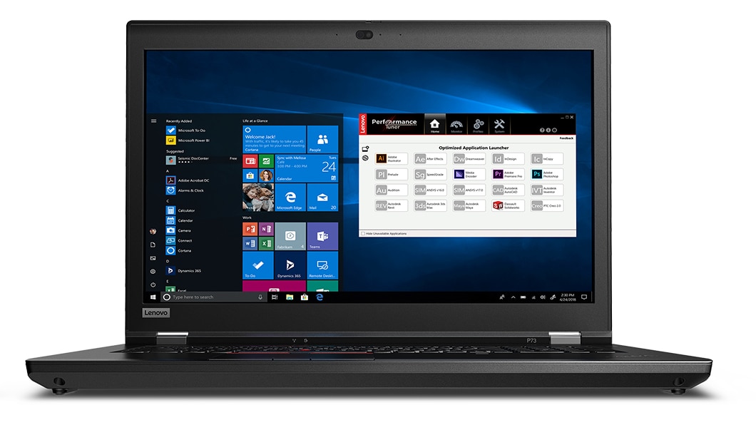 Lenovo ThinkPad P73 - widok na pulpit roboczy