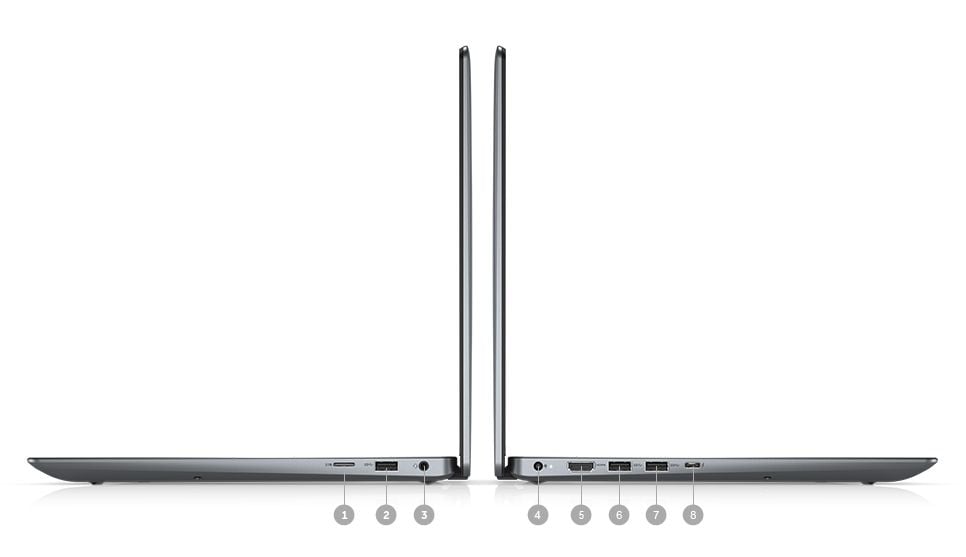 Dell Vostro 7590 - widok na porty i złącza