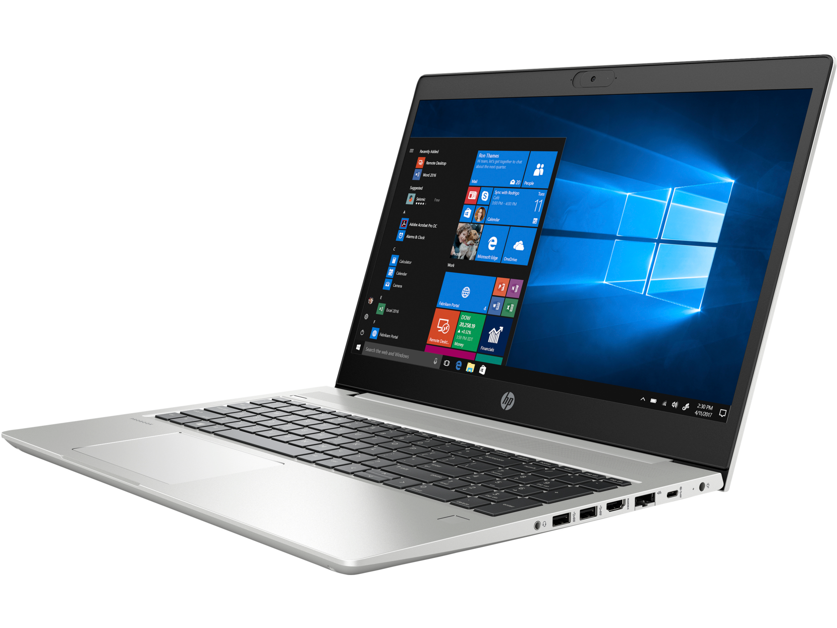 HP ProBook 455 G7 - widok od lewej strony wraz z portami