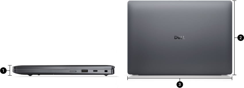 Dell Pro 13 Premium PA13250 wymiary