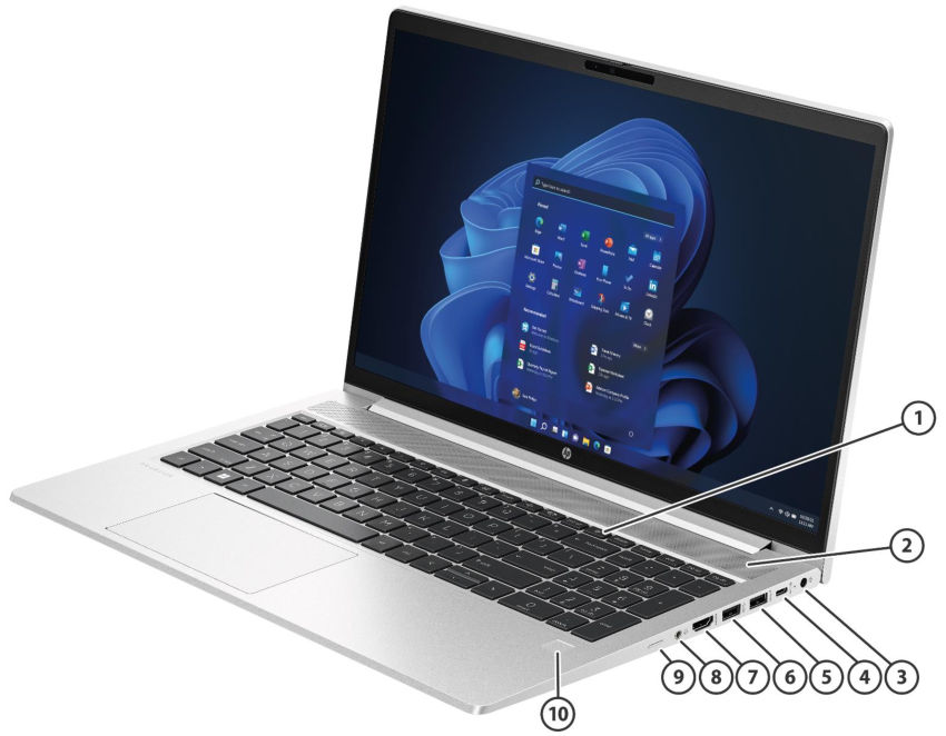 HP ProBook 455 G10 porty 2