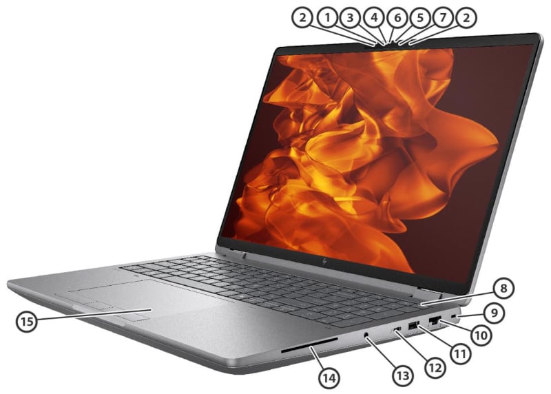 HP ZBook Fury G1i 16 - porty