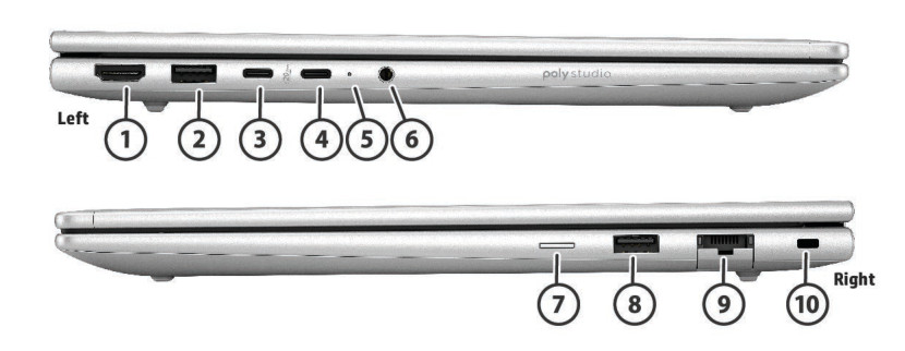 HP ProBook 4 G1iR 14 - porty
