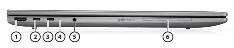HP ZBook 8 G1i 16 - porty