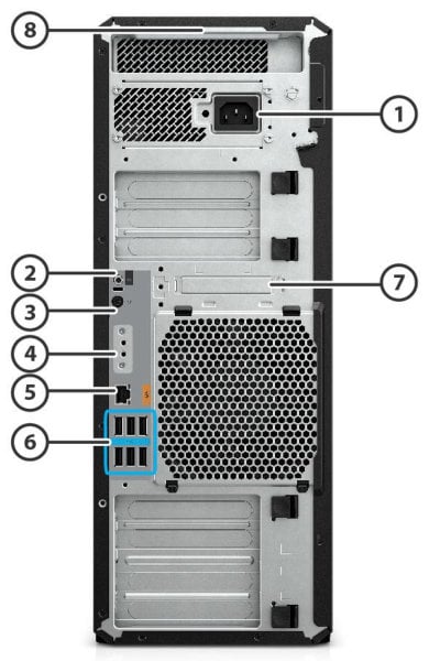 HP Z6 G5 A Workstation tył