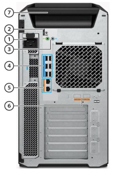 HP Z8 G5 Workstation tył