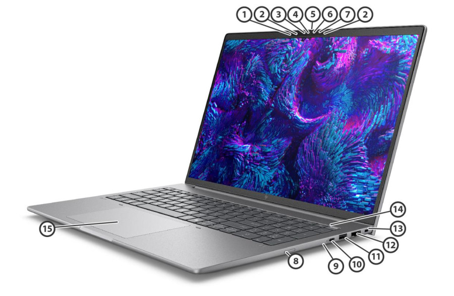 HP ZBook 8 G1i 16 - porty