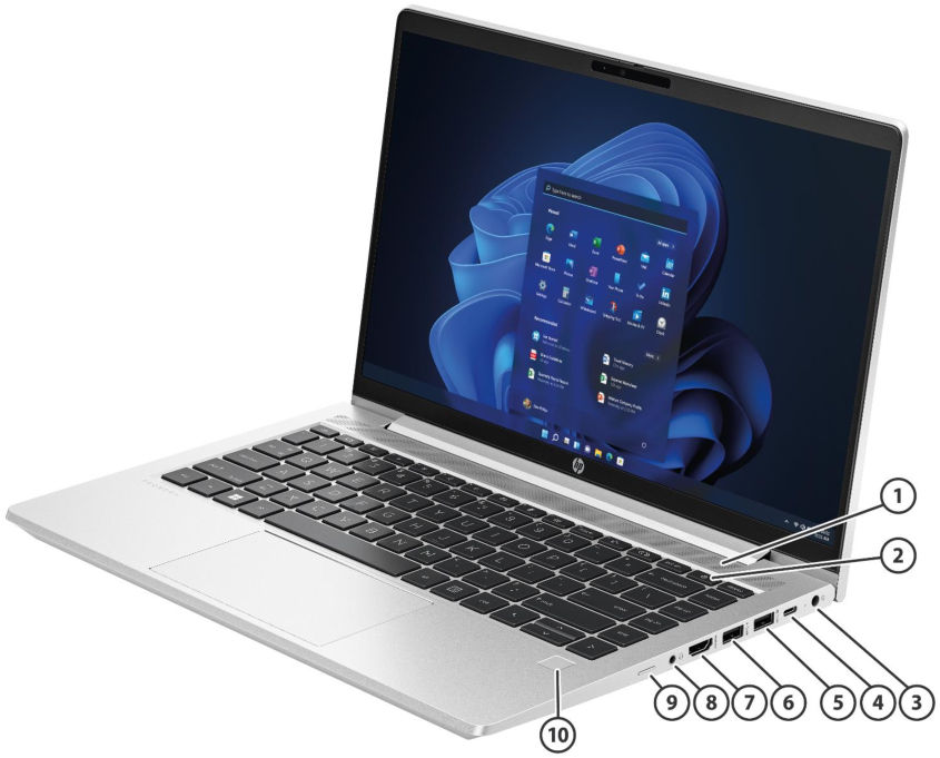 HP ProBook 445 G10 porty 2