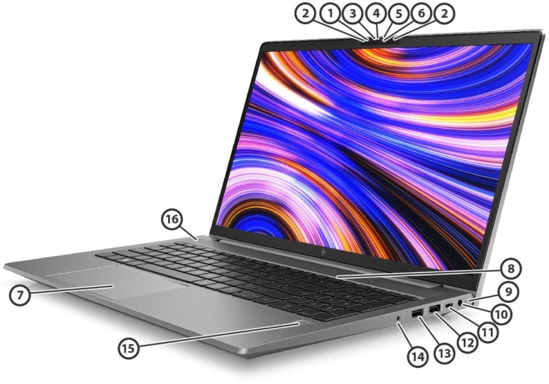HP ZBook Power 15 G10 A - porty