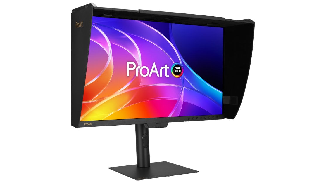 ASUS ProArt Display OLED PA27USD front ze stopką