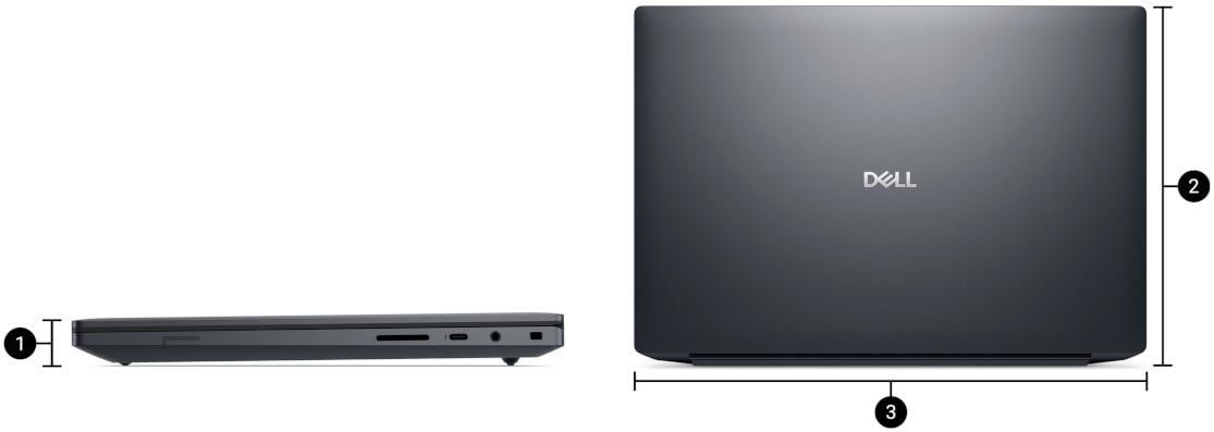 Dell Pro Max 16 Premium MA16250 wymiary