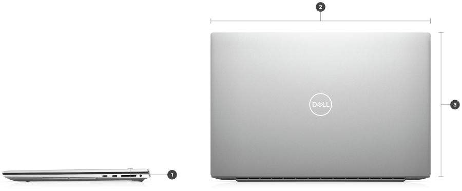 Dell XPS 17 9720 wymiary