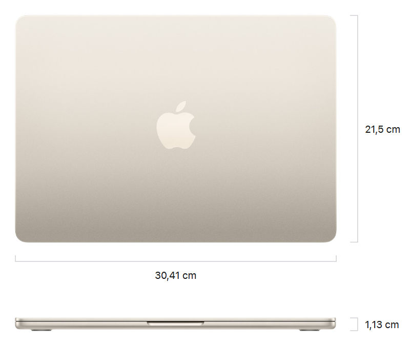 Apple MacBook Air 13 2022 wymiary