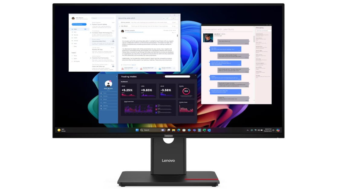 Lenovo ThinkVision T27UD-40 jako monitor nowoczesnego biura