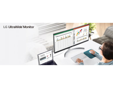 Monitory LG UltraWide to ergonomia, komfort i wygoda w pracy na obrazie.