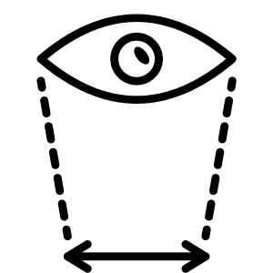 Ikona pola widzenia 120°